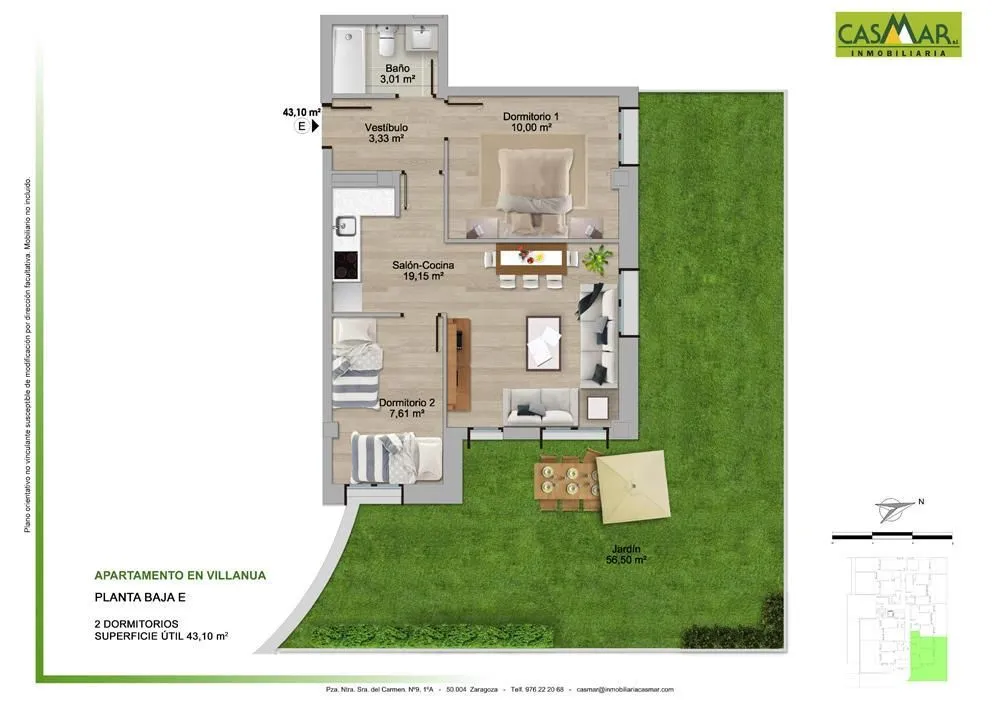 La imagen 1 de la Empresa INMOBILIARIA CASMAR S.L. - ZARAGOZA